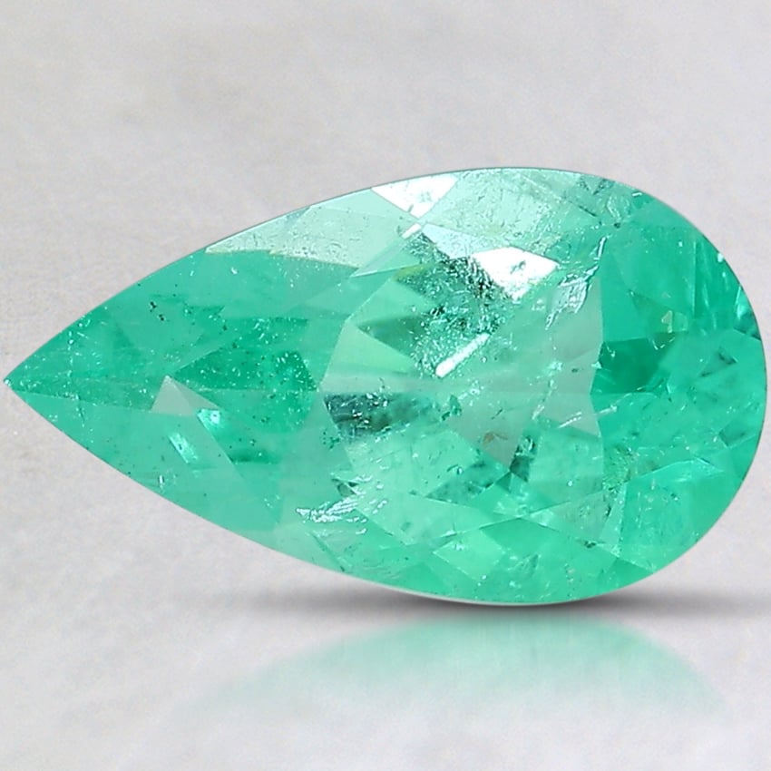 12.6x7.1mm Pear Colombian Emerald