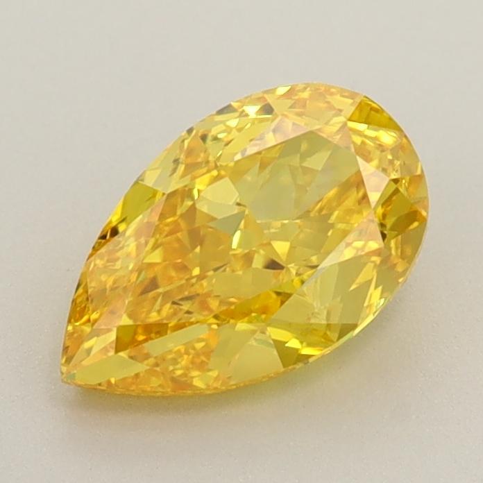 1.06 Ct. Fancy Vivid  Yellow Pear Lab Grown Diamond