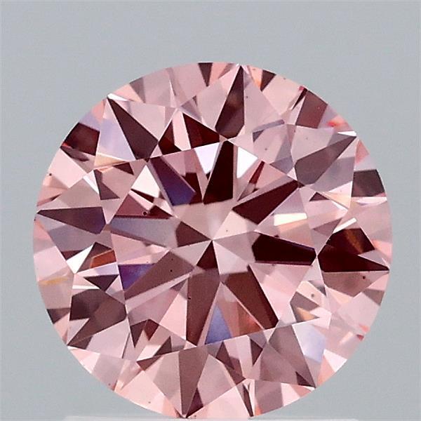 1.38 Ct. Fancy Vivid Pink Round Lab Grown Diamond