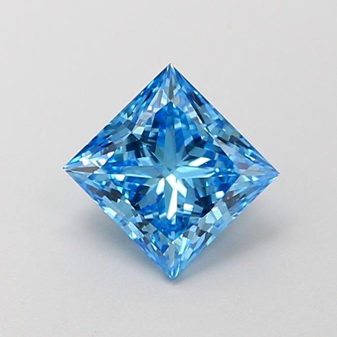 1.00 Ct. Fancy Vivid Blue Princess Lab Grown Diamond