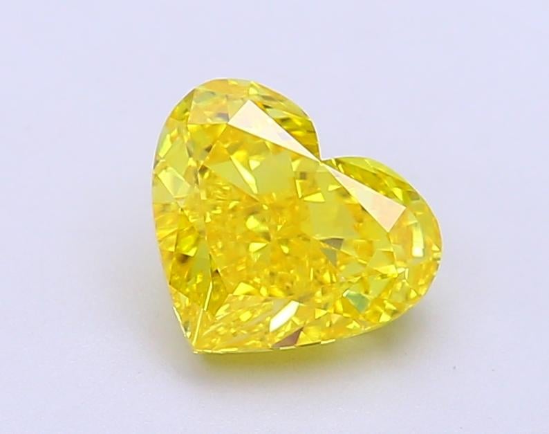 1.55 Ct. Fancy Vivid Yellow Heart Lab Grown Diamond