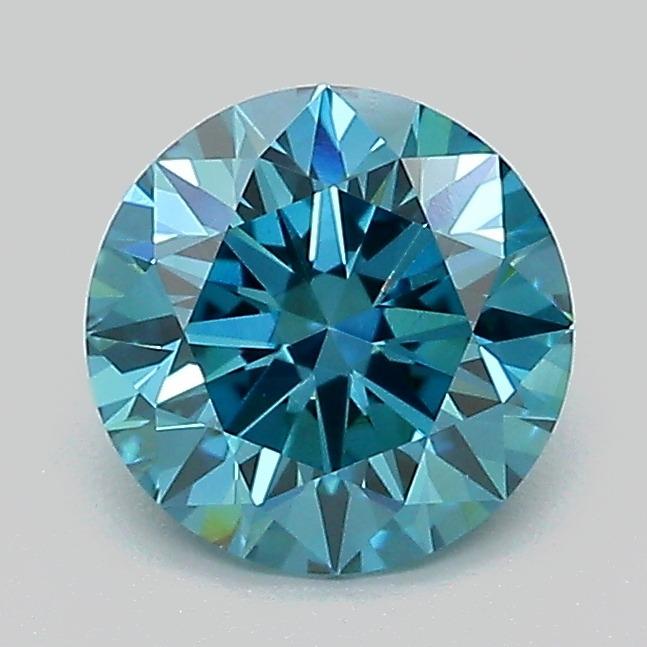 1.24 Ct. Fancy Vivid Blue Round Lab Grown Diamond