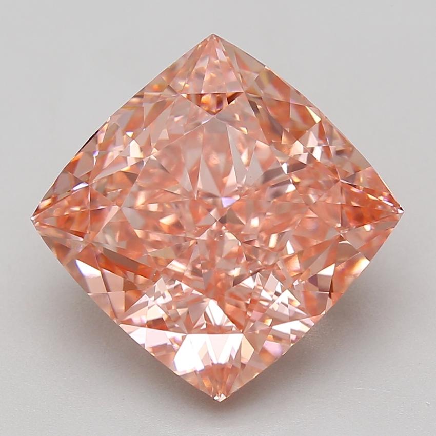 10.08 Ct. Fancy Vivid Pink Cushion Lab Grown Diamond