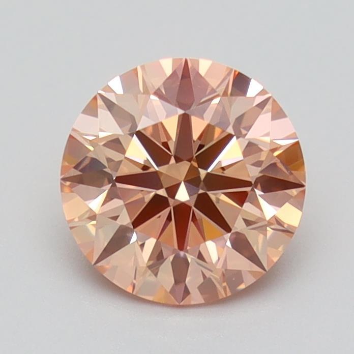 0.51 Ct. Fancy Intense Pink Orange Round Lab Grown Diamond