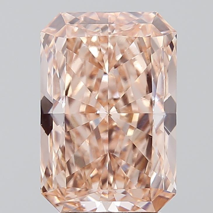 2.97 Ct. Fancy Intense Pink Orange Radiant Lab Grown Diamond