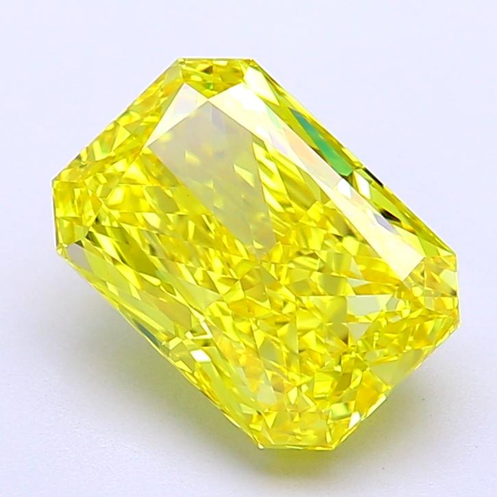 3.02 Ct. Fancy Vivid  Yellow Radiant Lab Grown Diamond