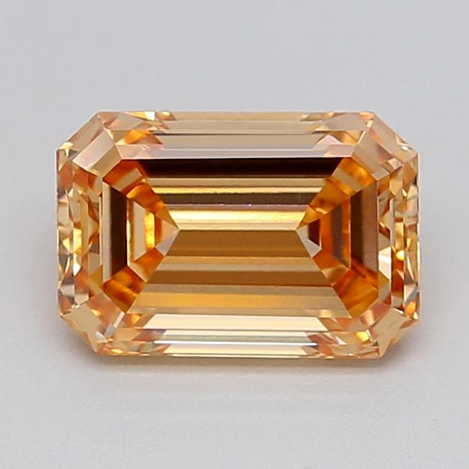 1.55 Ct. Fancy Intense  Orange Emerald Lab Grown Diamond
