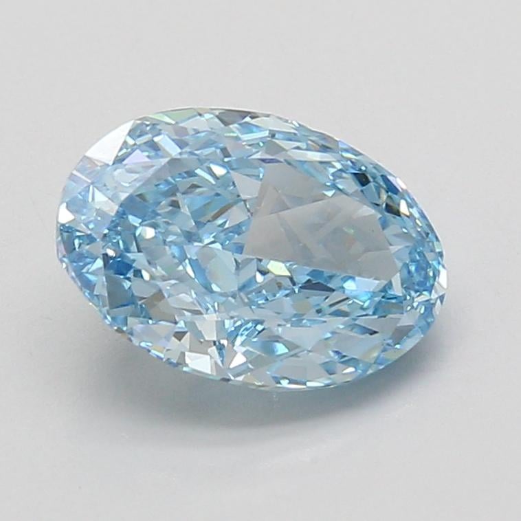 2.55 Ct. Fancy Vivid Blue Oval Lab Grown Diamond