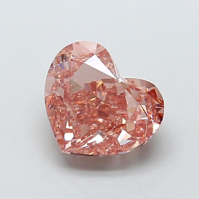 2.53 Ct. Fancy Intense  Pink Heart Lab Grown Diamond