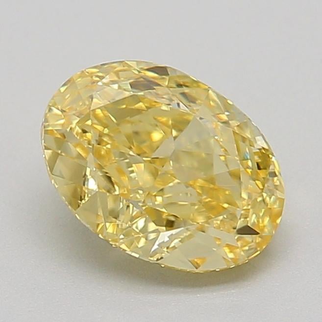 1.02 Ct. Fancy Intense  Yellow Oval Lab Grown Diamond