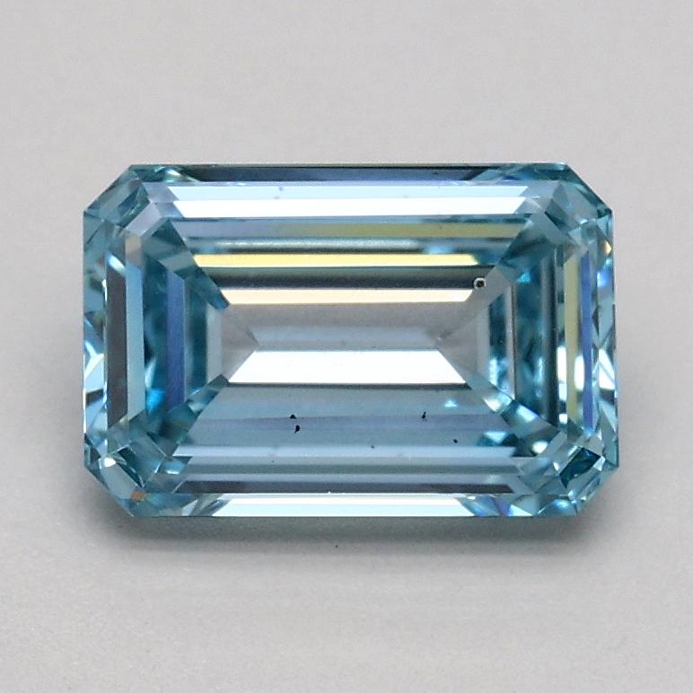 1.00 Ct. Fancy Intense Blue Emerald Lab Grown Diamond