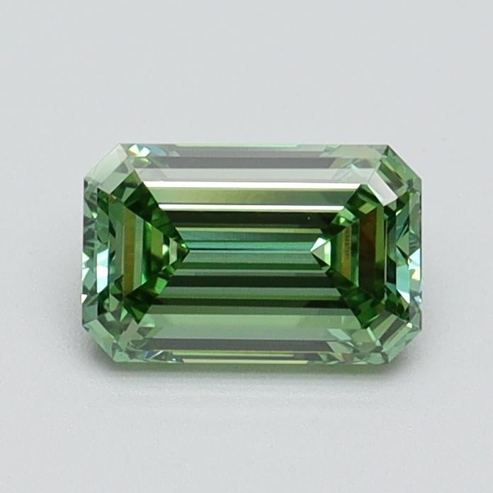 0.73 Ct. Fancy Vivid Pacific Green Emerald Lab Grown Diamond