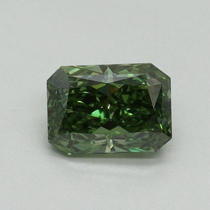 0.54 Ct. Fancy Vivid Green Radiant Lab Grown Diamond