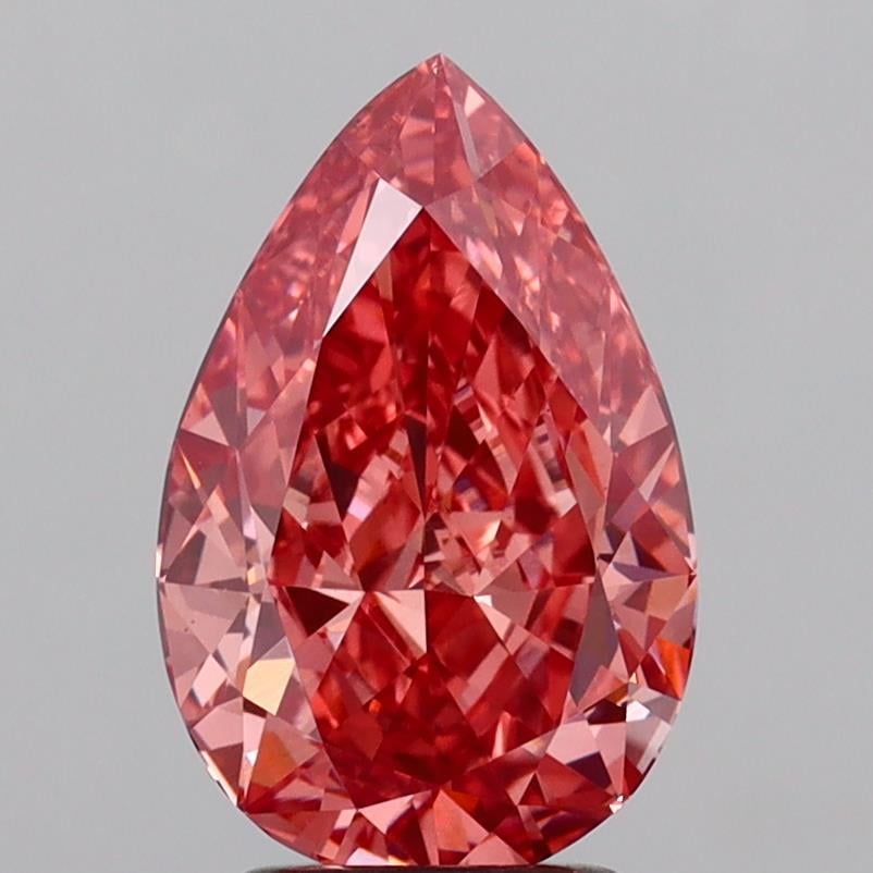 3.13 Ct. Fancy Vivid Brownish Pink Pear Lab Grown Diamond