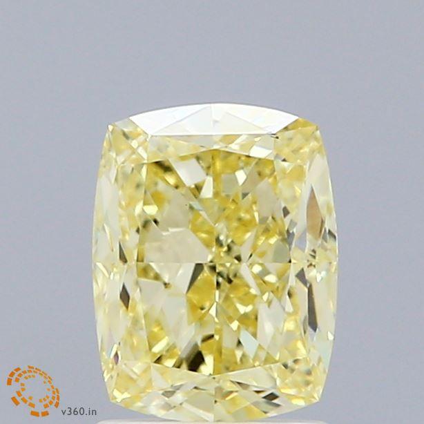 1.70 Ct. Fancy Yellow Cushion Lab Grown Diamond