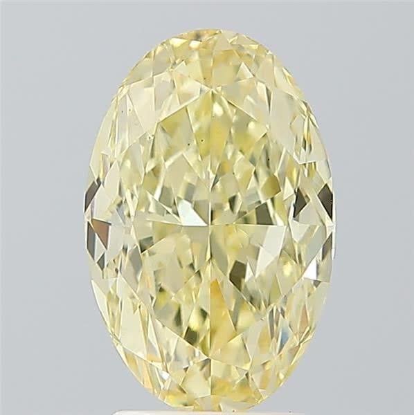 3.01 Ct. Fancy Intense  Yellow Oval Lab Grown Diamond