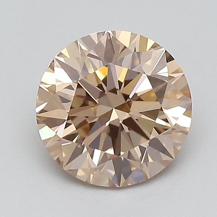 0.79 Ct. Fancy Light  Brown Round Lab Grown Diamond