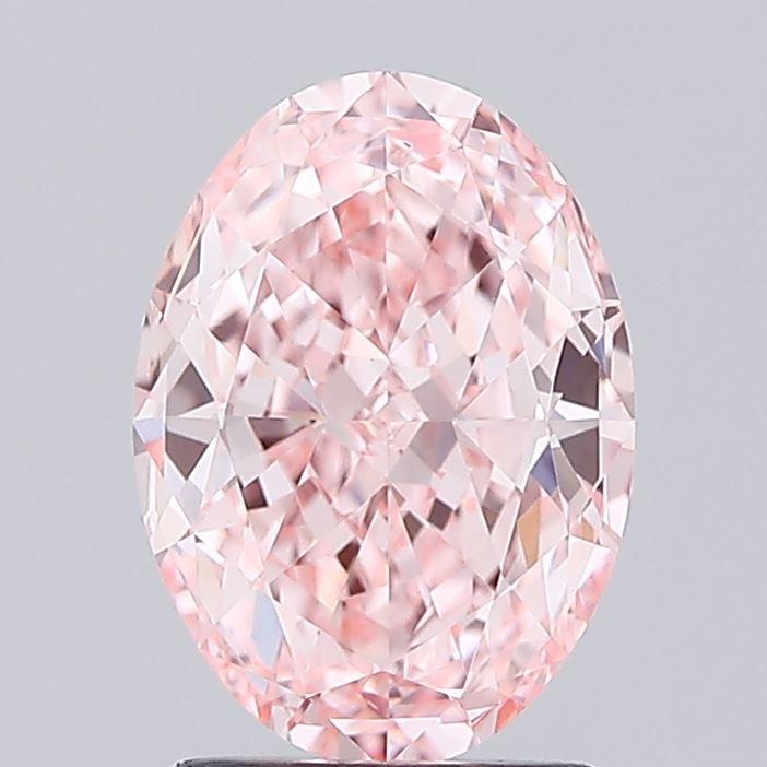 2.06 Ct. Fancy Vivid Pink Oval Lab Grown Diamond