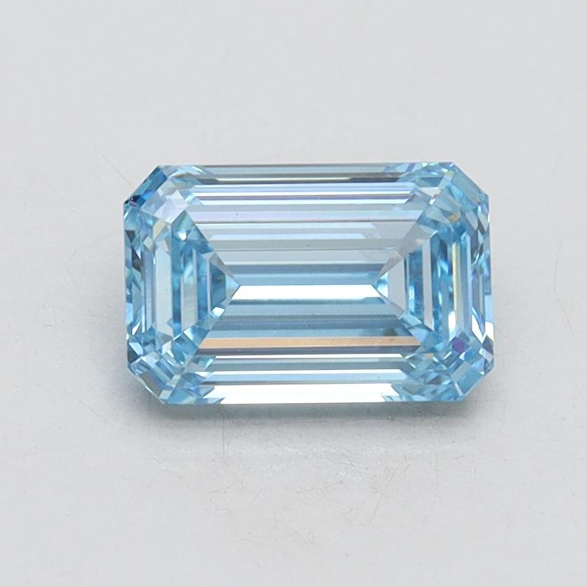 1.0 Ct. Fancy Intense Blue Emerald Lab Grown Diamond
