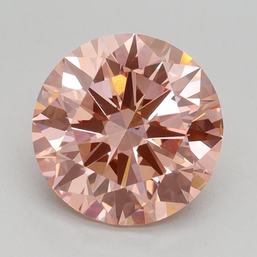 2.70 Ct. Fancy Intense Pink Round Lab Grown Diamond