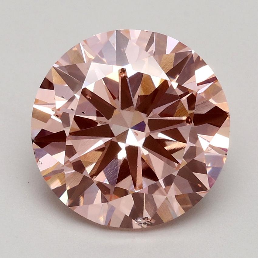 2.50 Ct. Fancy Intense Pink Round Lab Grown Diamond