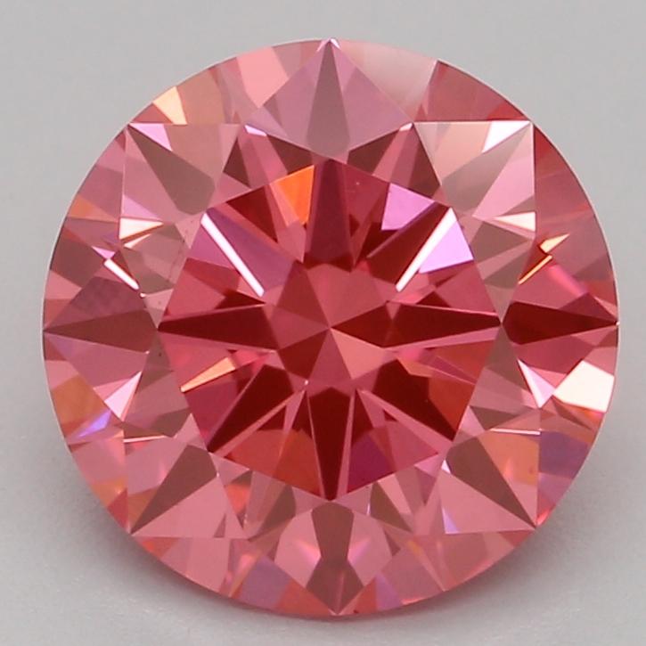 1.52 Ct. Fancy Vivid Pink Round Lab Grown Diamond