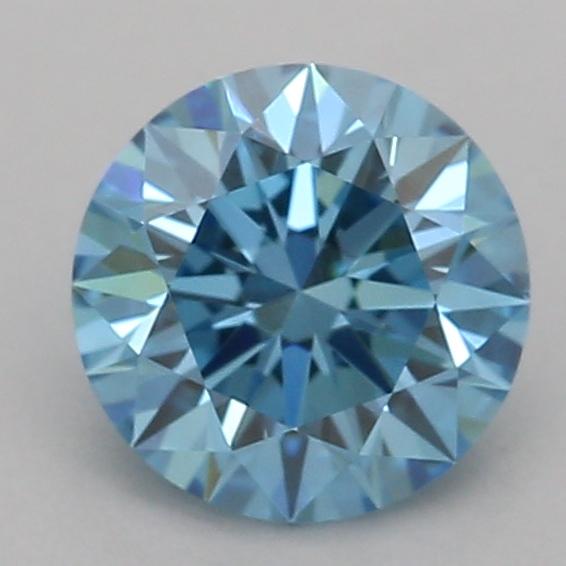 0.55 Ct. Fancy Vivid Blue Round Lab Grown Diamond