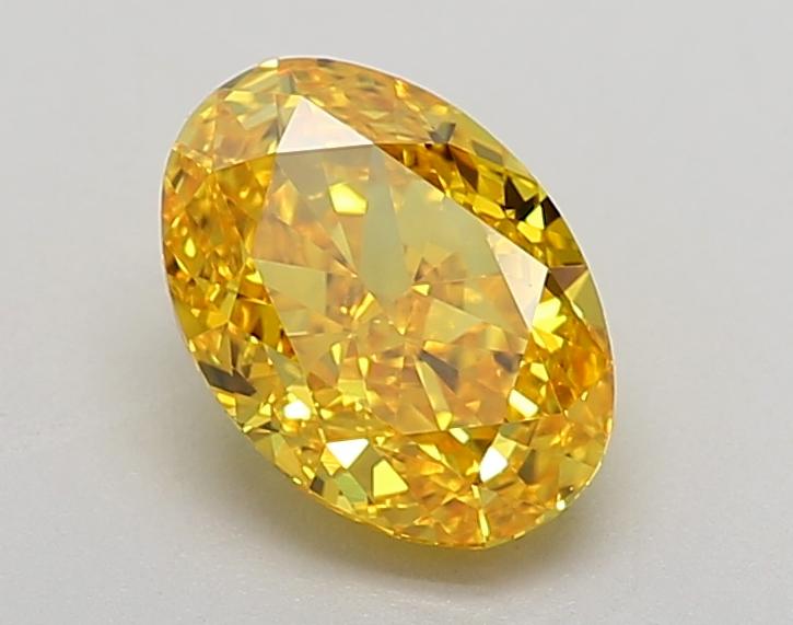 1.56 Ct. Fancy Vivid Yellow Oval Lab Grown Diamond