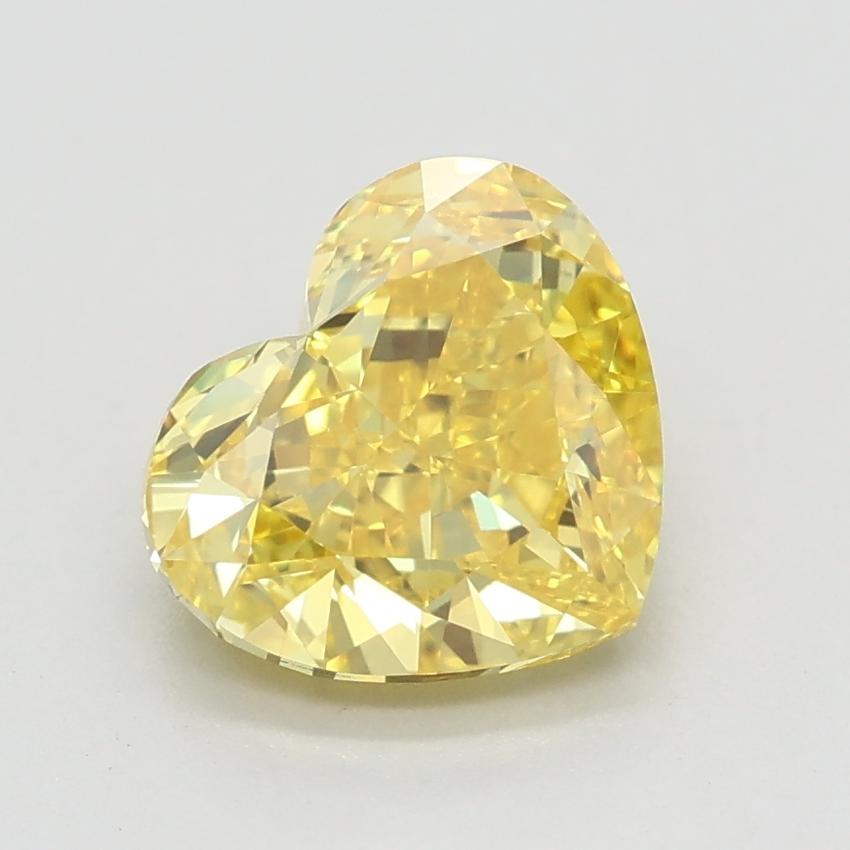 1.51 Ct. Fancy Vivid Yellow Heart Lab Grown Diamond