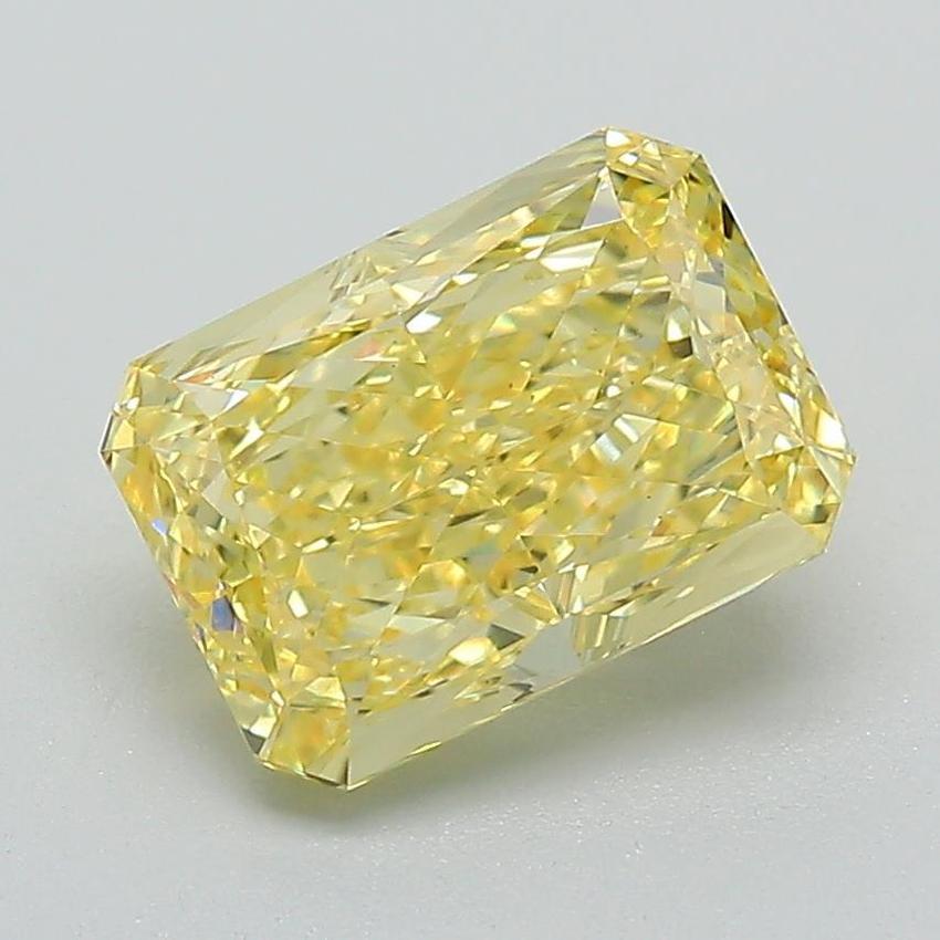 2.11 Ct. Fancy Vivid Yellow Radiant Lab Grown Diamond
