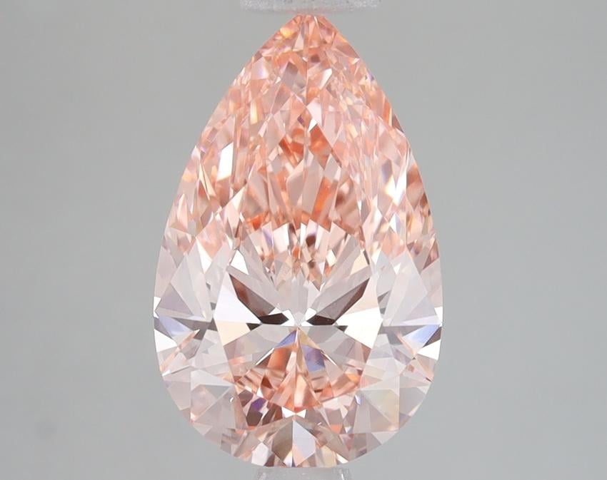 2.58 Ct. Fancy Vivid Pink Pear Lab Grown Diamond