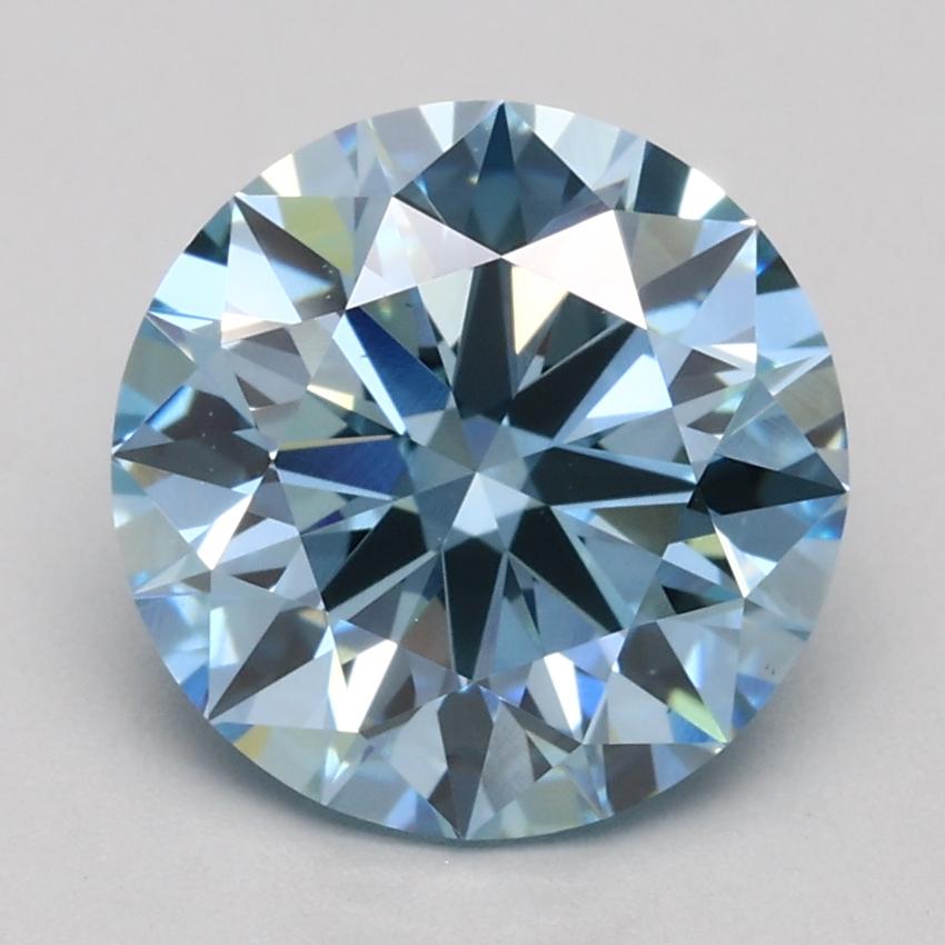 2.06 Ct. Fancy Blue Round Lab Grown Diamond