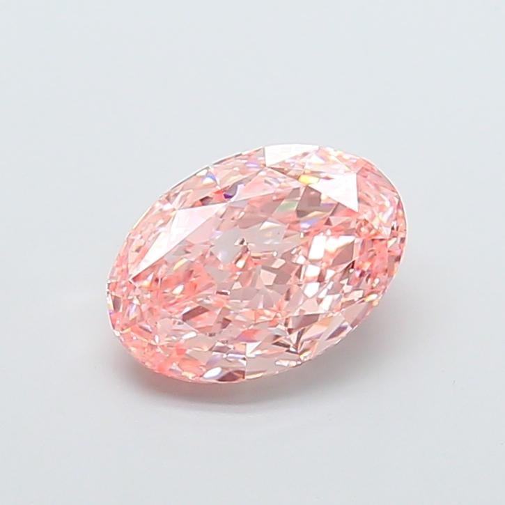 4.06 Ct. Fancy Vivid Pink Oval Lab Grown Diamond
