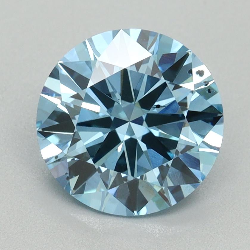 2.11 Ct. Fancy Vivid Blue Round Lab Grown Diamond