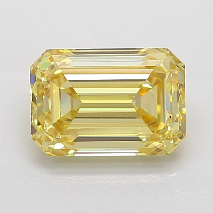 3.84 Ct. Fancy Intense Yellow Emerald Lab Grown Diamond