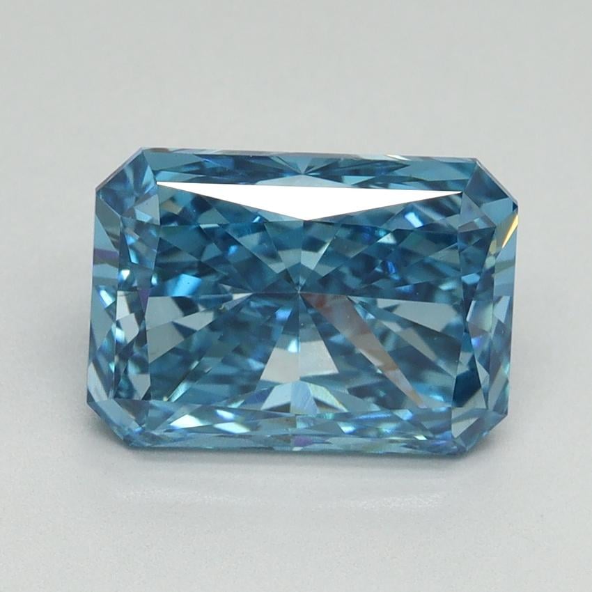 3.17 Ct. Fancy Vivid Blue Radiant Lab Grown Diamond