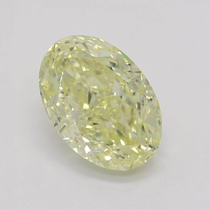 0.74 Ct. Fancy Yellow Oval Diamond