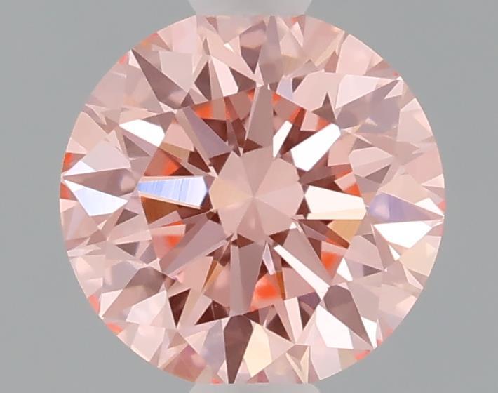 0.78 Ct. Fancy Vivid Pink Round Lab Grown Diamond