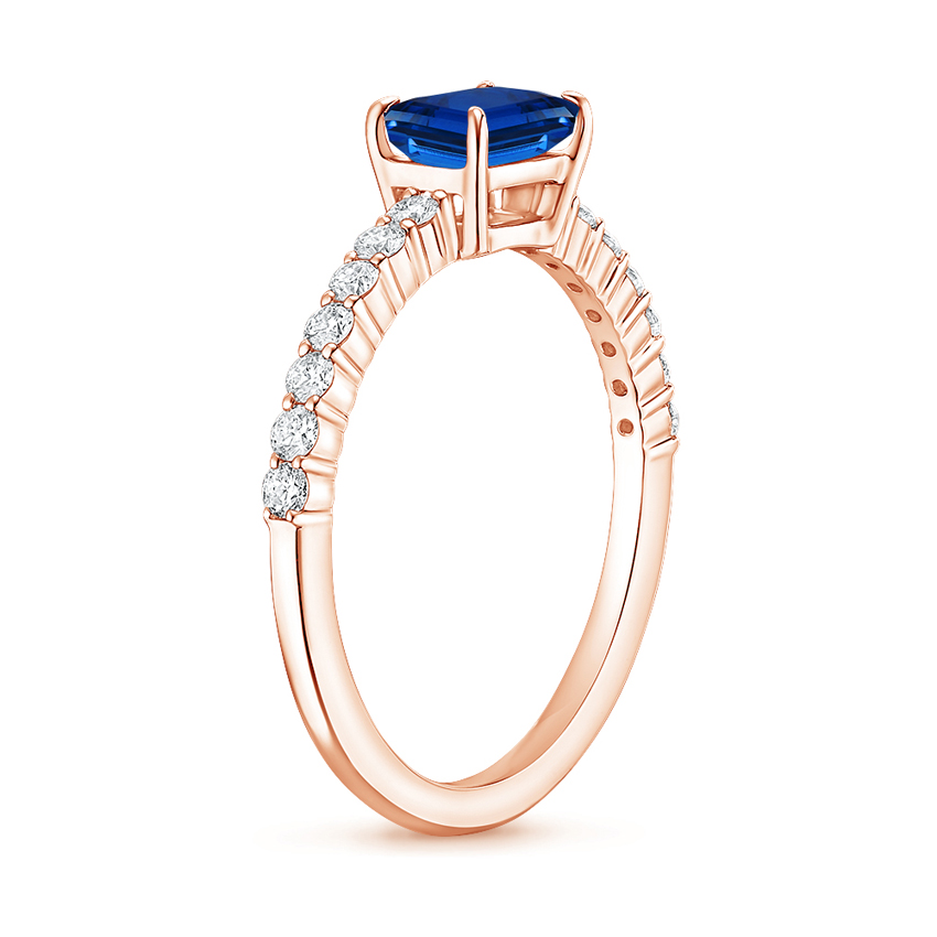 Beatrice Lab Created Ruby and Diamond Ring (1/4 ct. tw.) in 14K Rose Gold