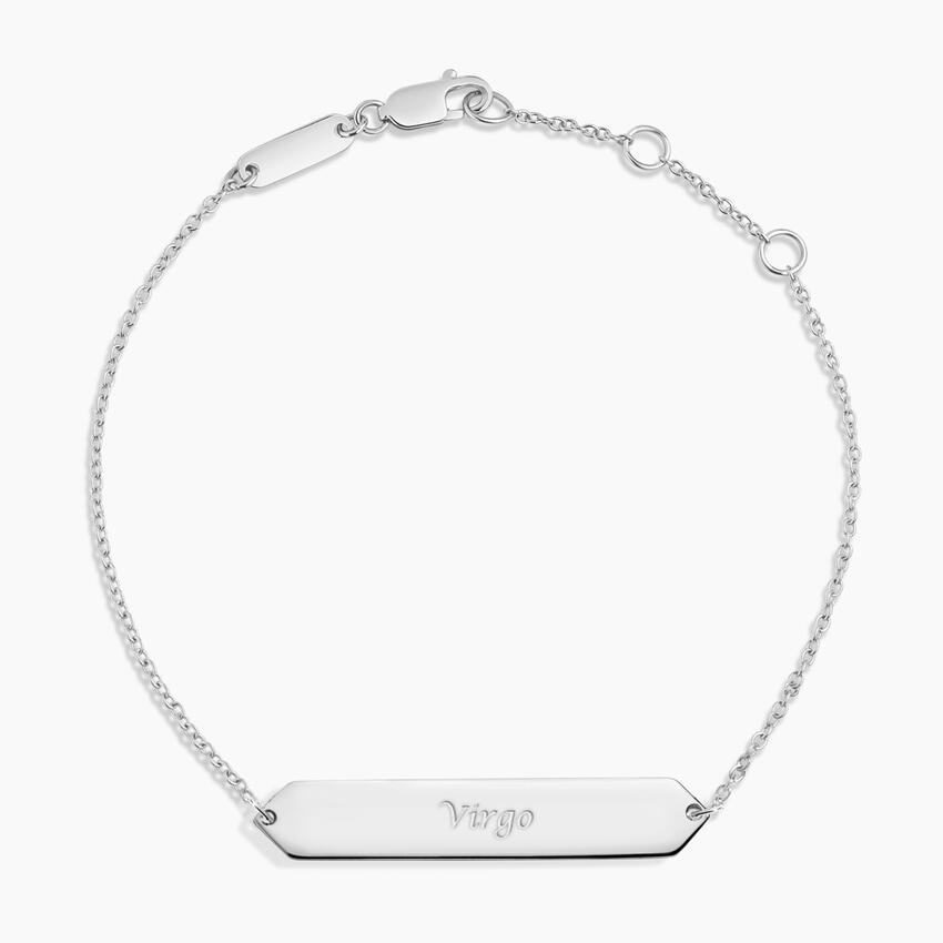 Bling Jewelry Bracciale Bolo Regolabile In Argento 925 Con Barra Incidibile – Gioiello Personalizzato Ipoallergenico Per Donna