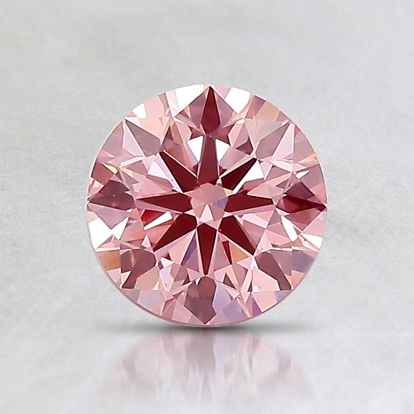 0.81 Ct. Fancy Intense Pink Round Lab Created Diamond
