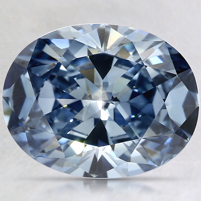 2.37 Ct. Fancy Vivid Blue Oval Lab Grown Diamond