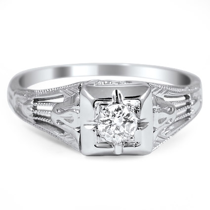 Art Nouveau Diamond Vintage Ring