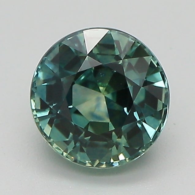6.7x6.6mm Teal Round Montana Sapphire