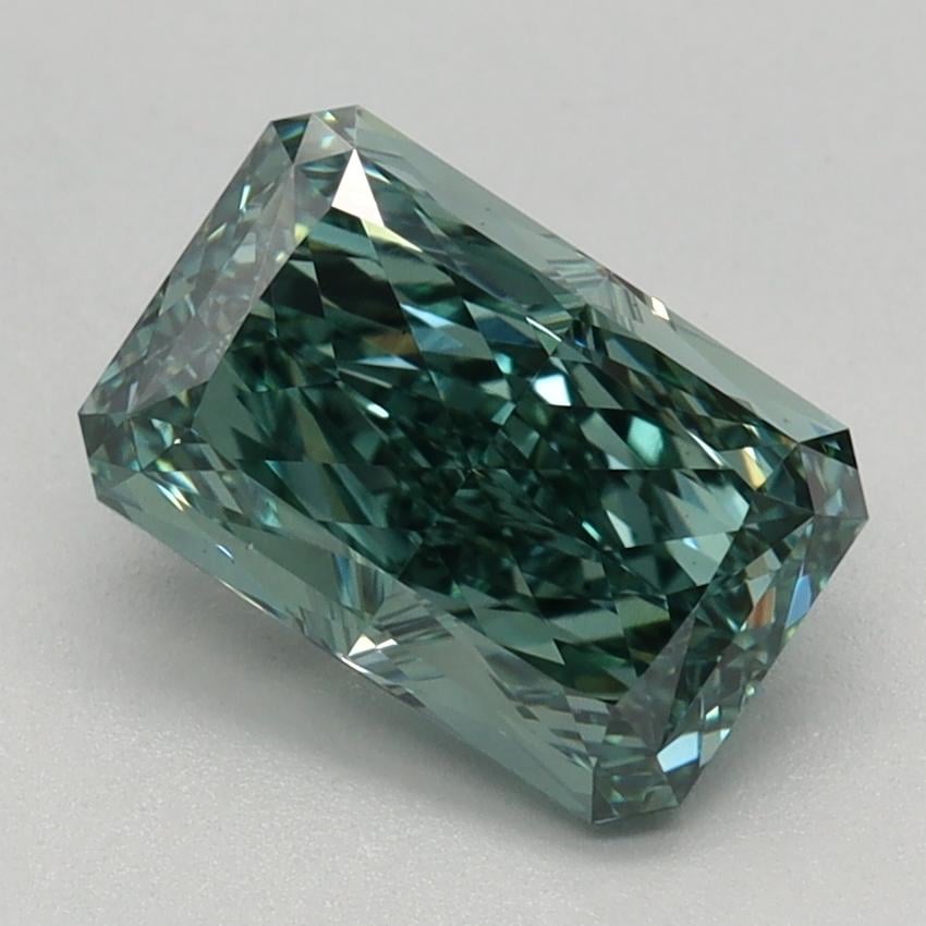 1.55 Ct. Fancy Vivid Green Radiant Lab Grown Diamond
