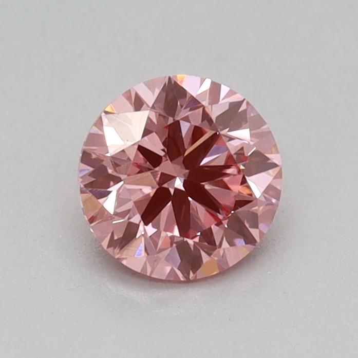 0.30 Ct. Fancy Vivid Pink Round Lab Grown Diamond