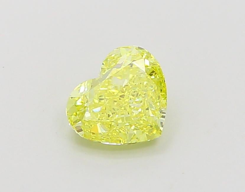 1.22 Ct. Fancy Vivid Yellow Heart Lab Grown Diamond