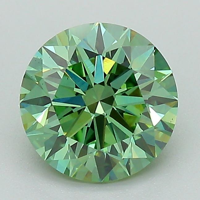 1.50 Ct. Fancy Vivid Green Round Lab Grown Diamond