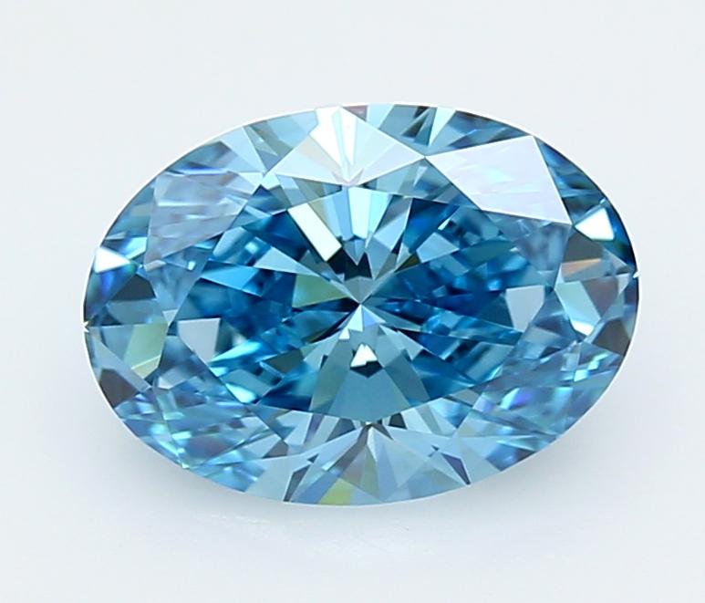 2.33 Ct. Fancy Vivid  Blue Oval Lab Grown Diamond