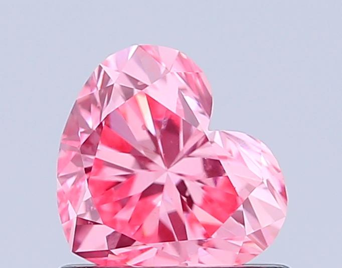 0.79 Ct. Fancy Vivid Pink Heart Lab Grown Diamond